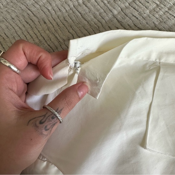 ⚪️🤍 WHITE BCBG MaxAzria origami pleated Layered Mini Skater Skirt Size 2 - Picture 12 of 16